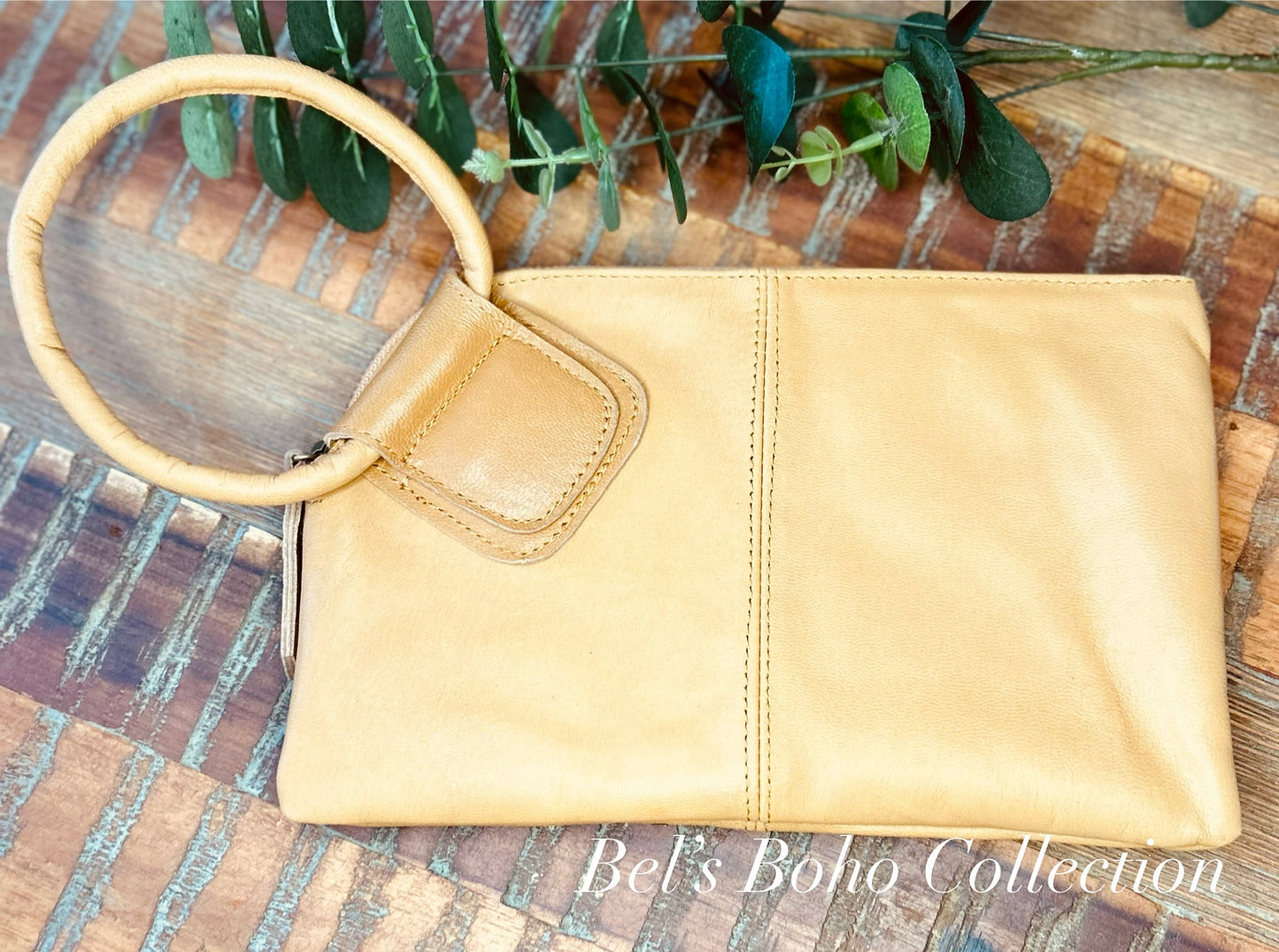 Leather Bangle Clutch Wristlet