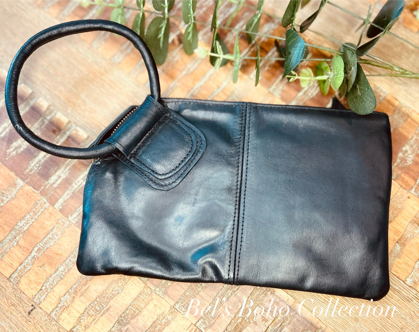 Leather Bangle Clutch Wristlet