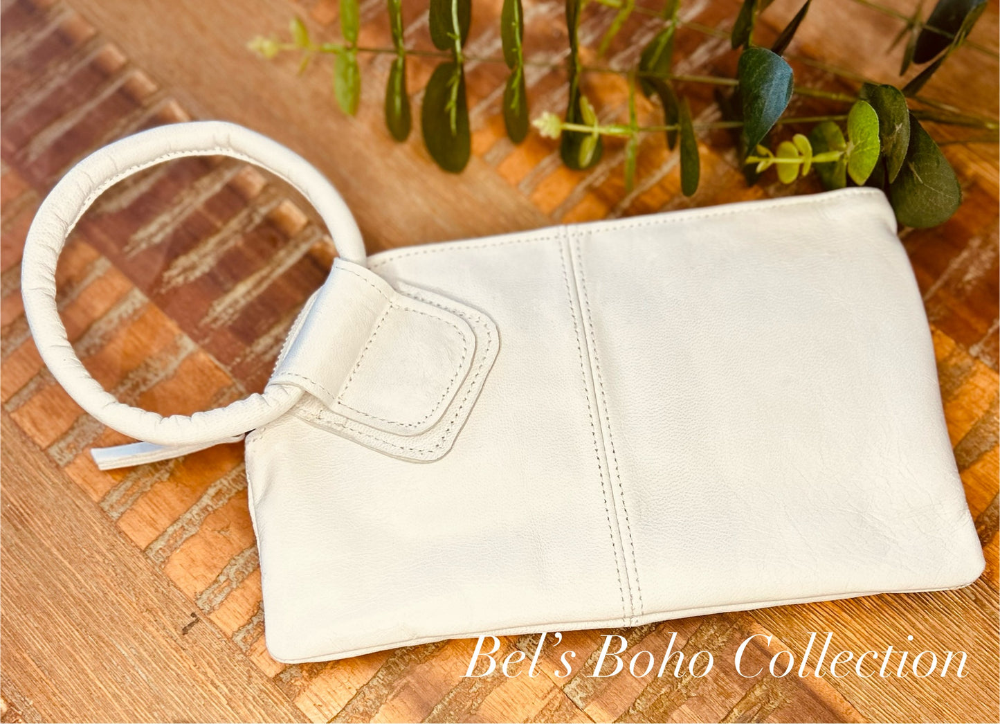 Leather Bangle Clutch Wristlet