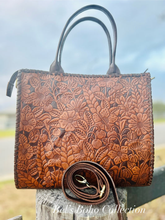 The Handcarved Floral Tote