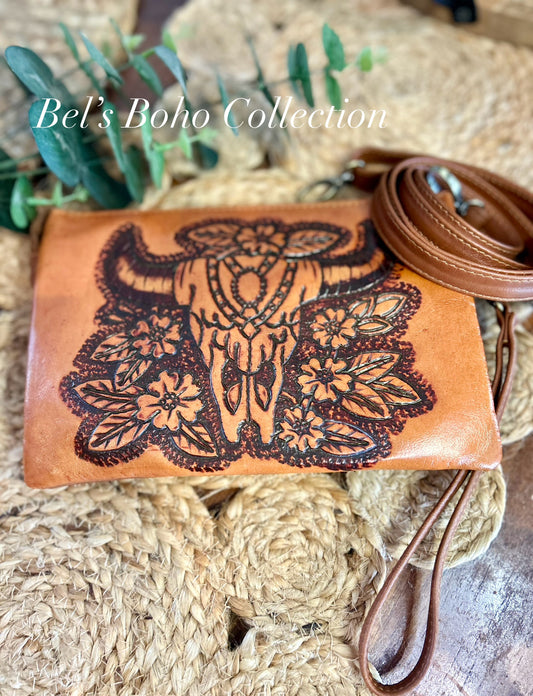 Carved Buffalo Skull 3 in 1 Bag