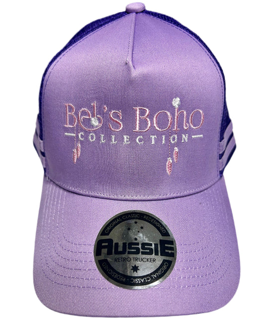 Lilac & Purple Ponytail Trucker Cap