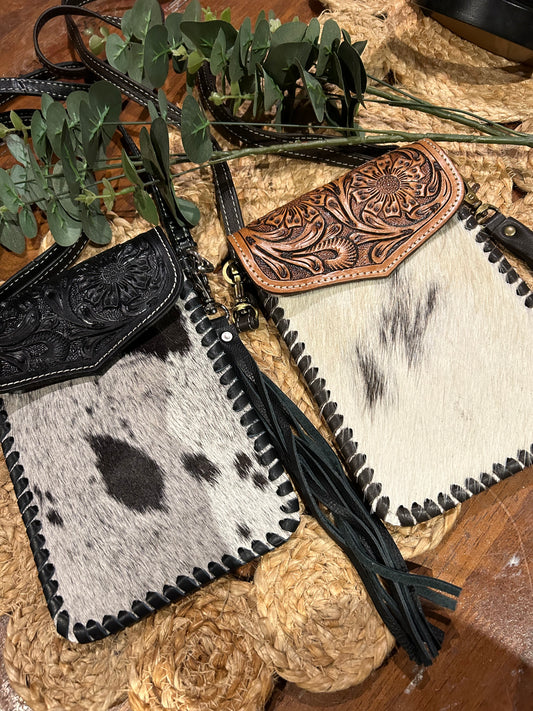 Leather & Cowhide Phone Case Pouch